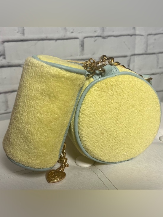NWT Juicy Couture Pastel Yellow Shoulder Bag w/ Mini Bag (modeled by Falleen)